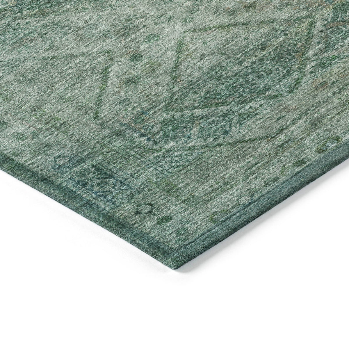 Addison Chantille ACN2060 Geometric Machine Made Transitional Teal Rug