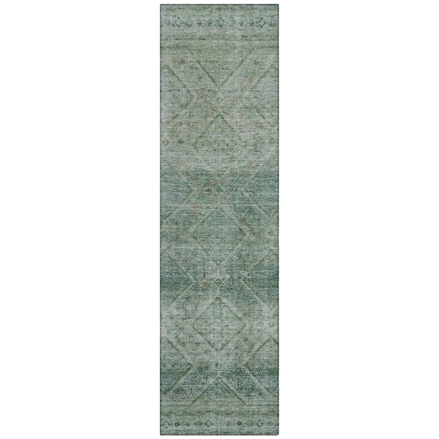 Addison Chantille ACN2060 Geometric Machine Made Transitional Teal Rug