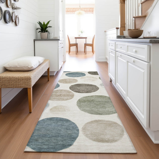 Addison Chantille ACN2062 Geometric Machine Made Transitional Ivory Rug