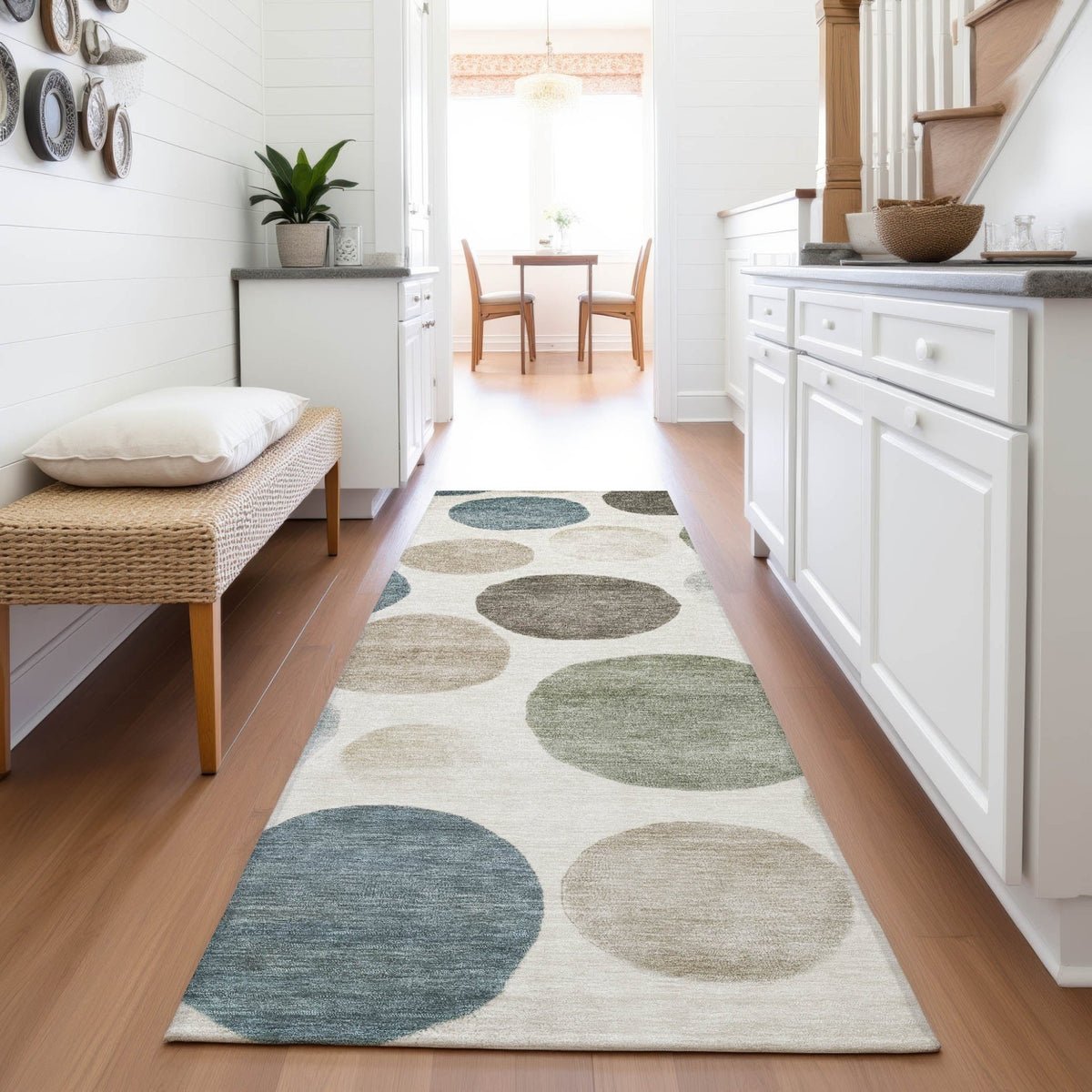 Addison Chantille ACN2062 Geometric Machine Made Transitional Ivory Rug