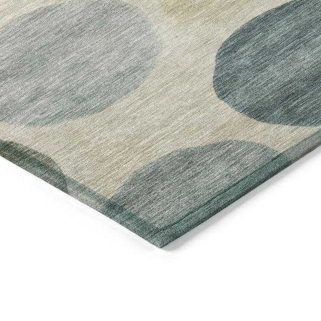 Addison Chantille ACN2062 Geometric Machine Made Transitional Khaki Rug