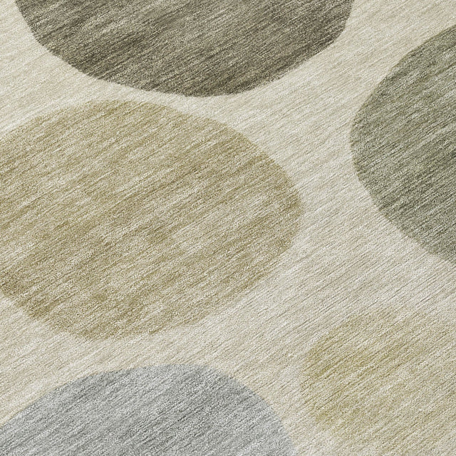 Addison Chantille ACN2062 Geometric Machine Made Transitional Taupe Rug