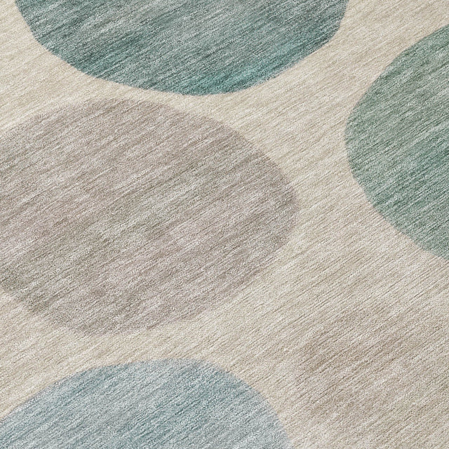 Addison Chantille ACN2062 Geometric Machine Made Transitional Teal Rug