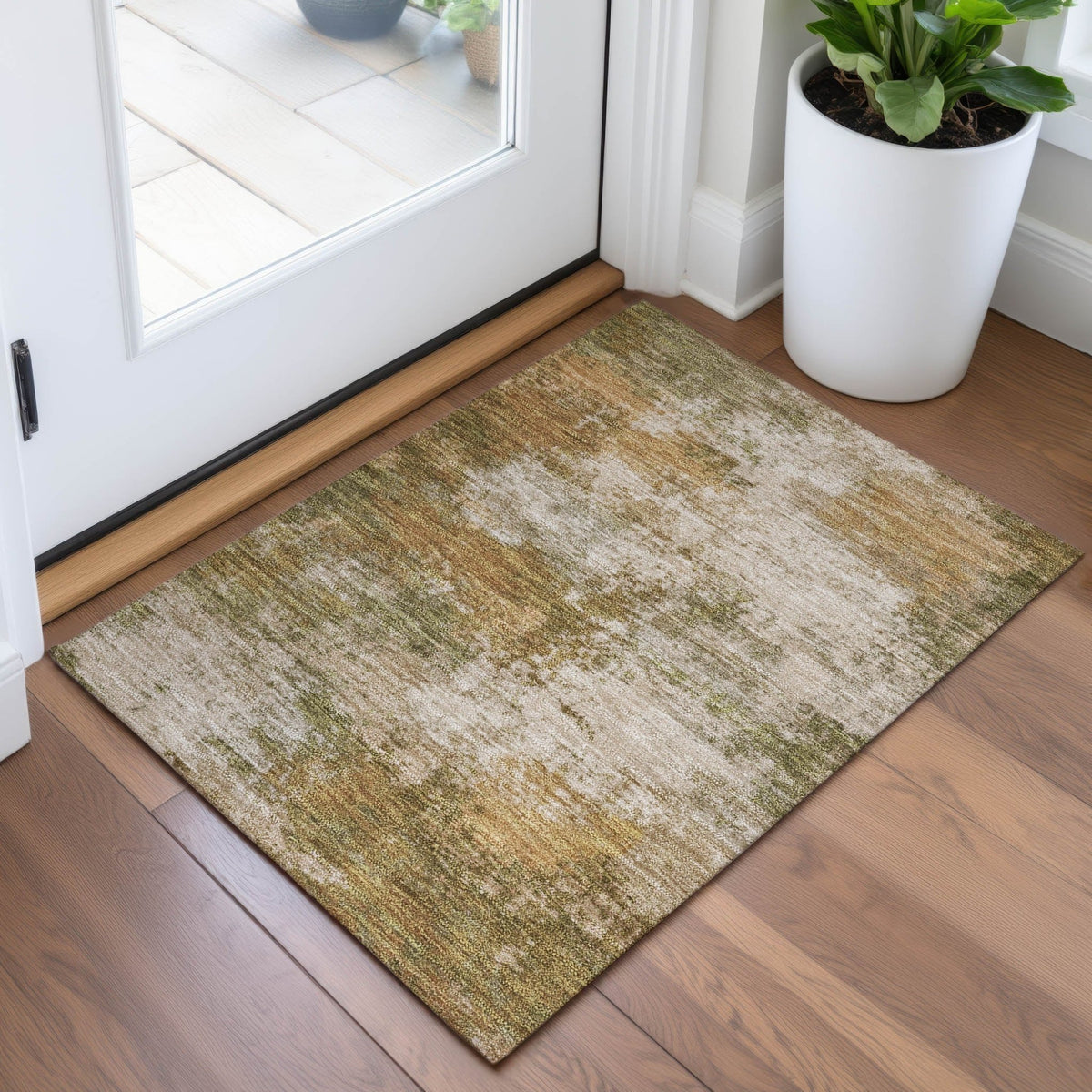 Addison Chantille ACN2064 Abstract Machine Made Transitional Copper Rug