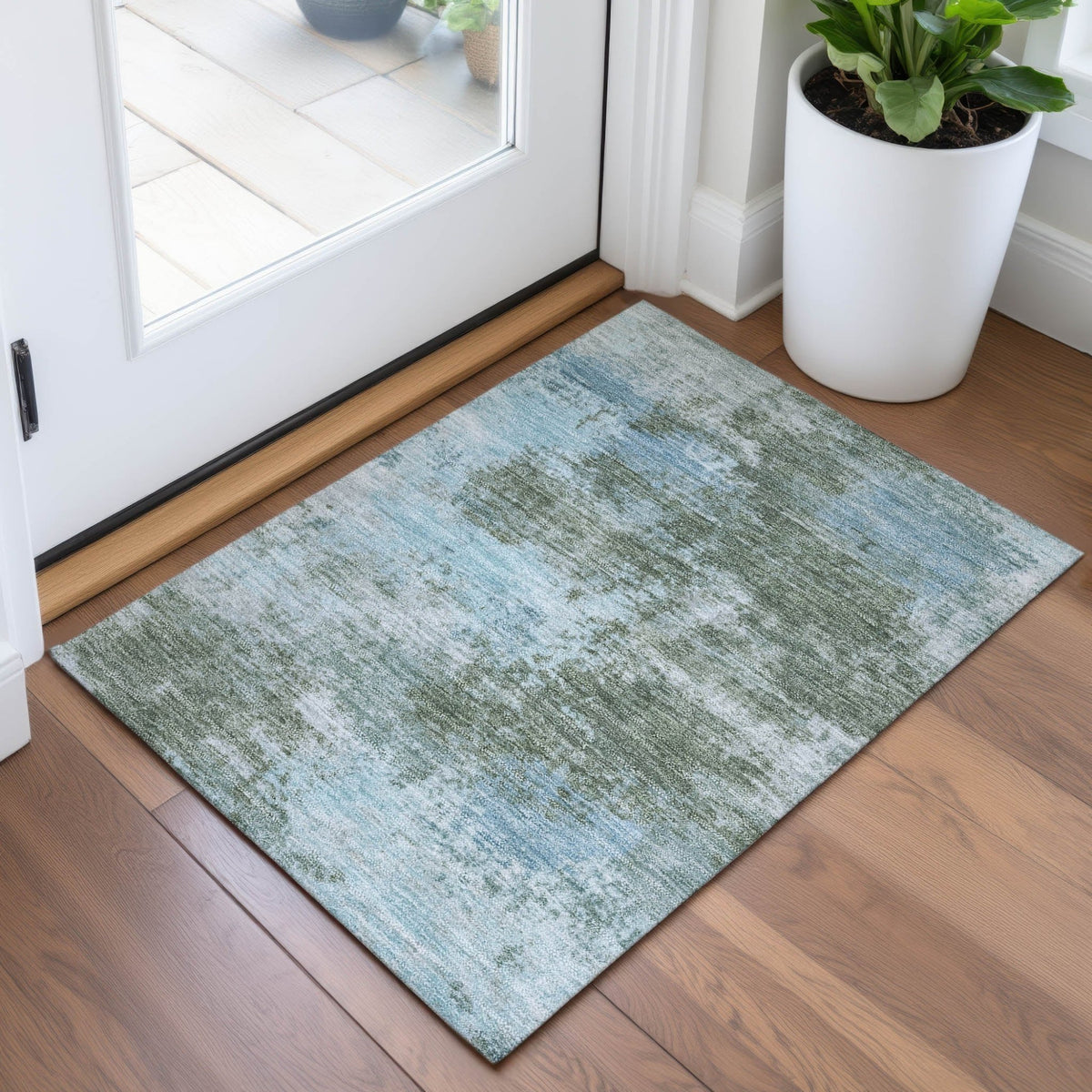 Addison Chantille ACN2065 Abstract Machine Made Transitional Sage Rug