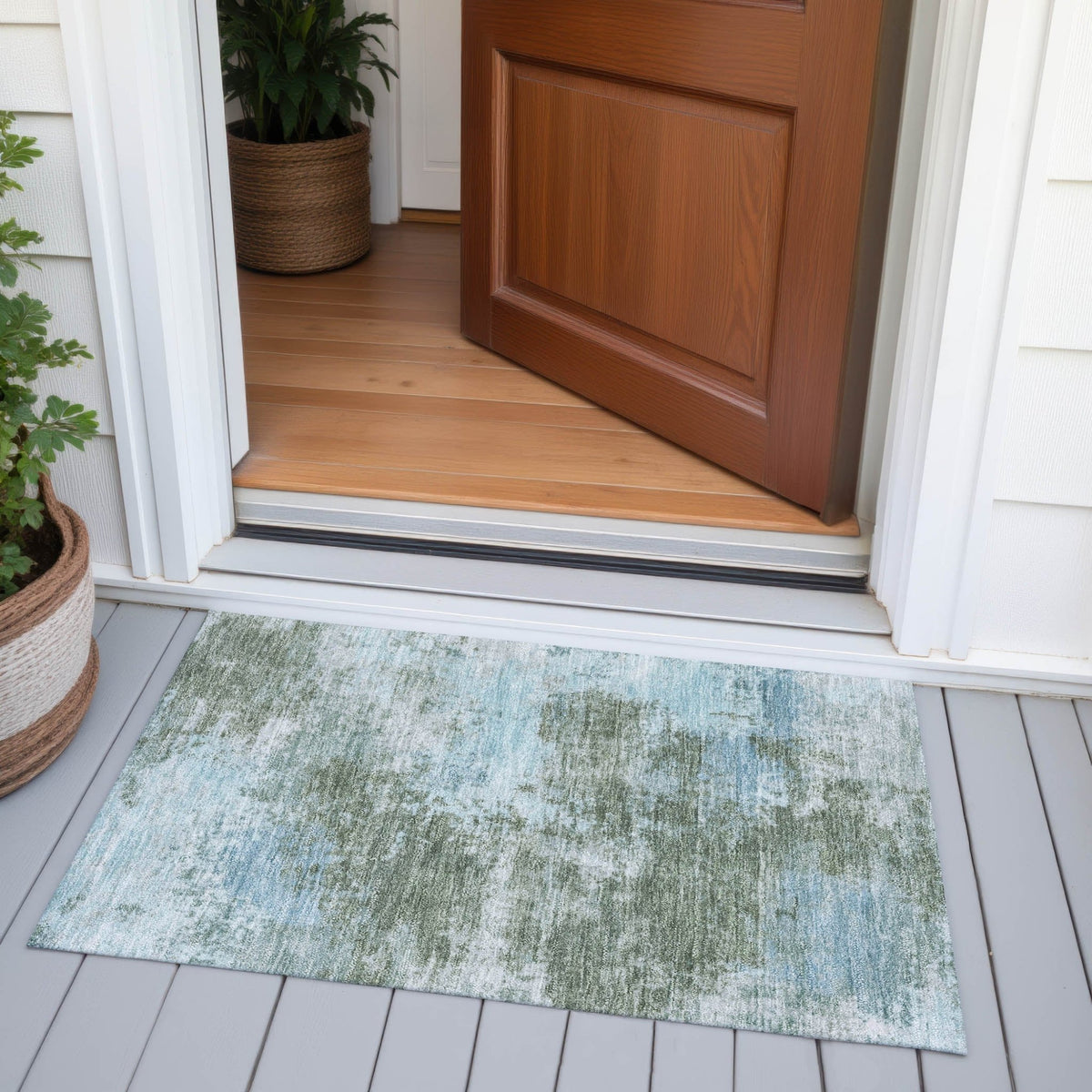 Addison Chantille ACN2065 Abstract Machine Made Transitional Sage Rug