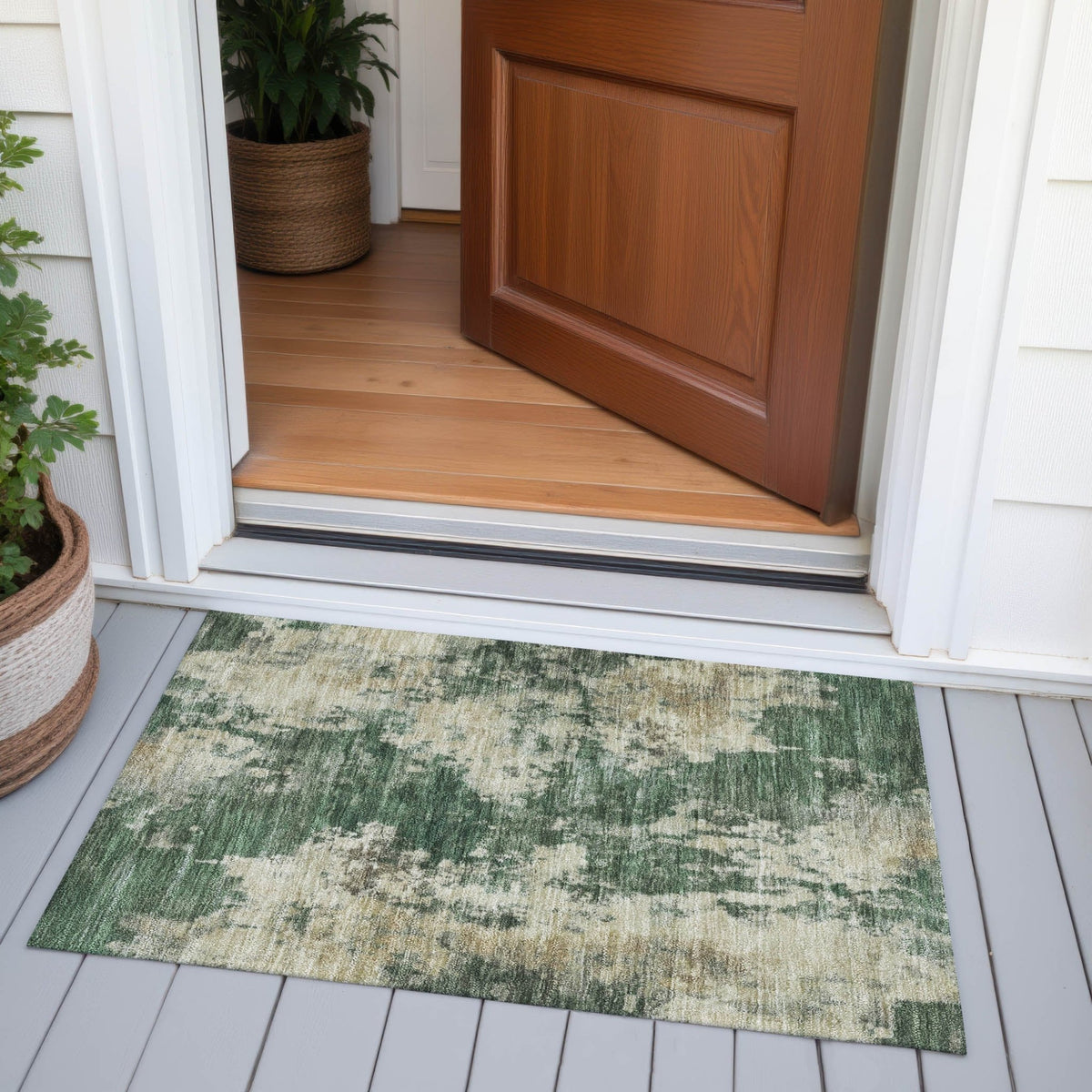 Addison Chantille ACN2066 Abstract Machine Made Transitional Fern Rug
