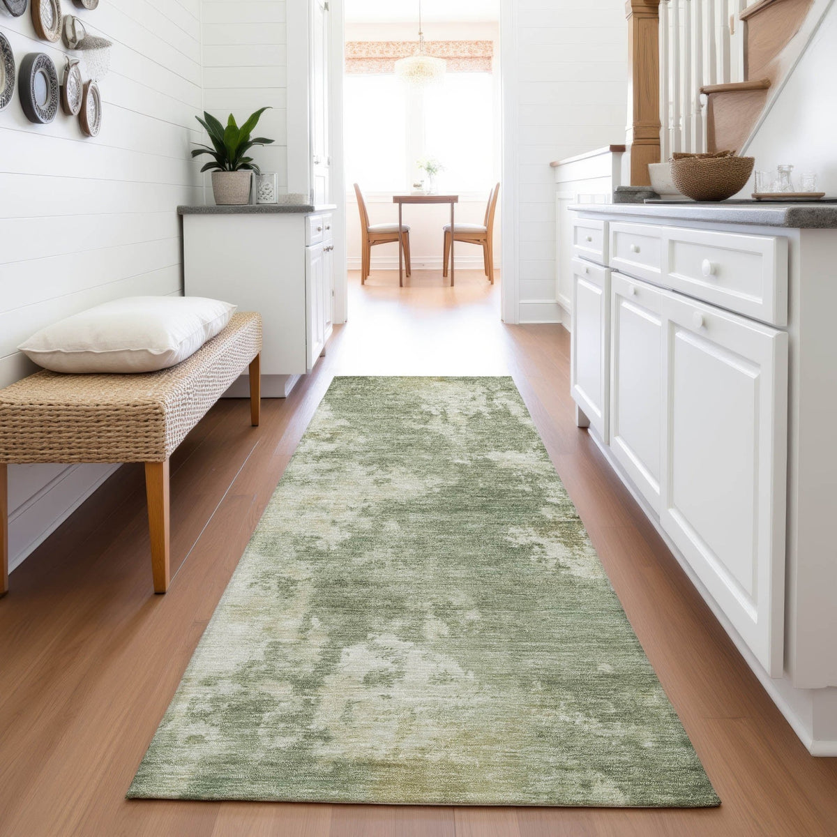 Addison Chantille ACN2066 Abstract Machine Made Transitional Sage Rug