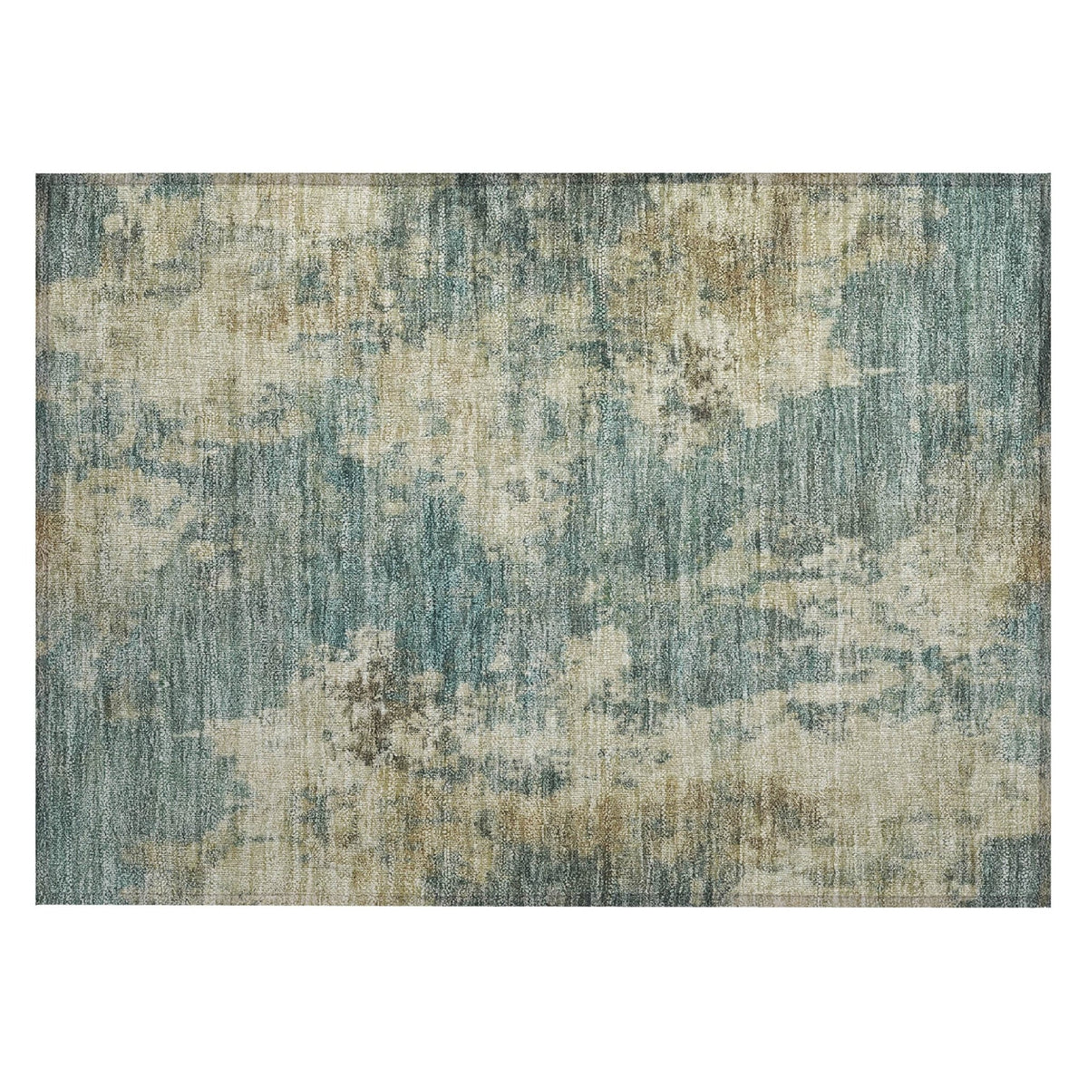 Addison Chantille ACN2066 Abstract Machine Made Transitional Teal Rug