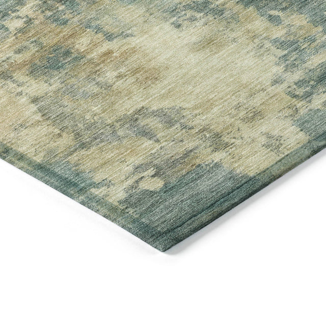 Addison Chantille ACN2066 Abstract Machine Made Transitional Teal Rug