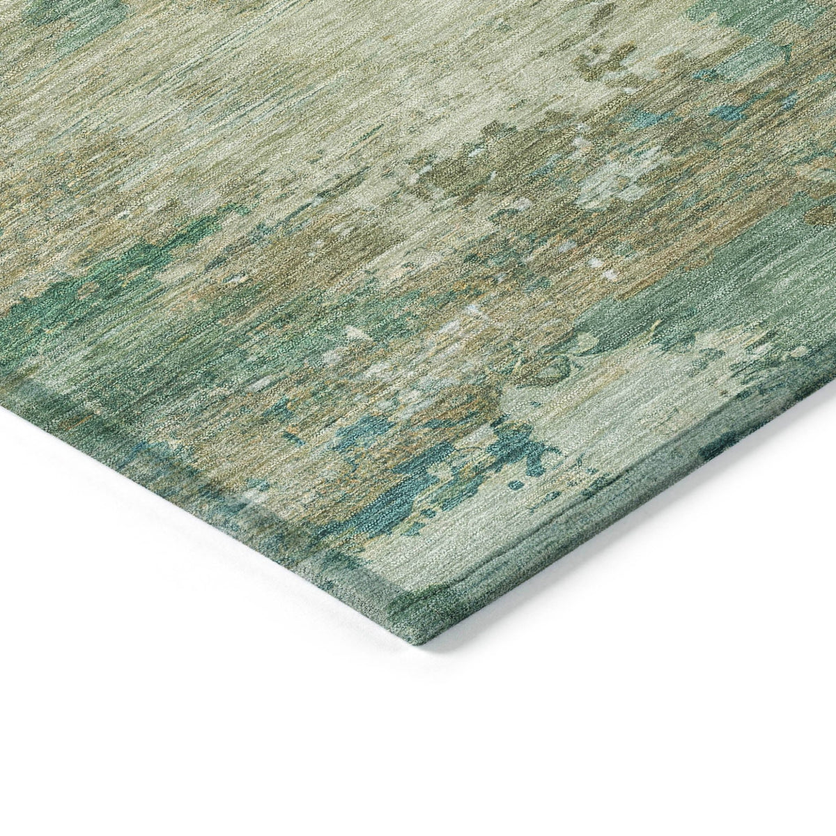 Addison Chantille ACN2067 Abstract Machine Made Transitional Teal Rug