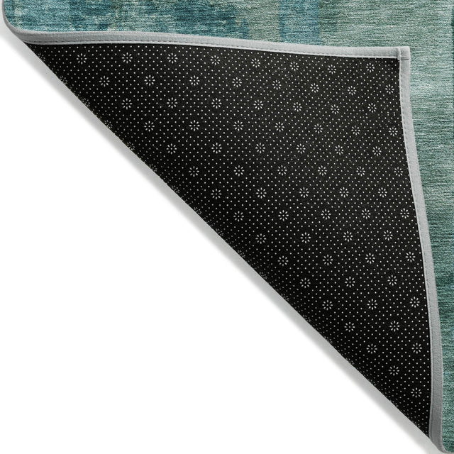 Addison Chantille ACN2069 Abstract Machine Made Transitional Teal Rug