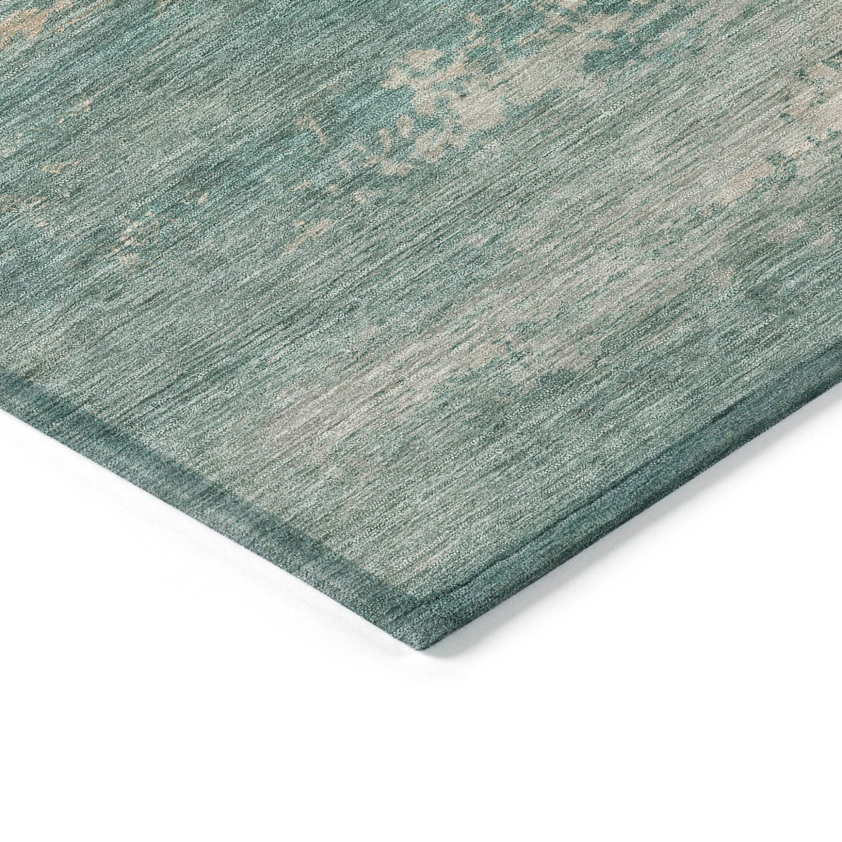 Addison Chantille ACN2071 Abstract Machine Made Transitional Aqua Rug