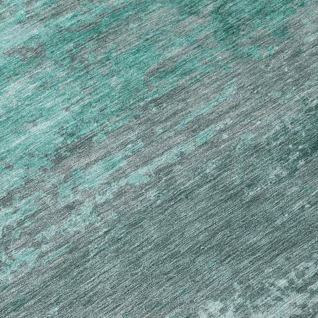 Addison Chantille ACN2071 Abstract Machine Made Transitional Teal Rug