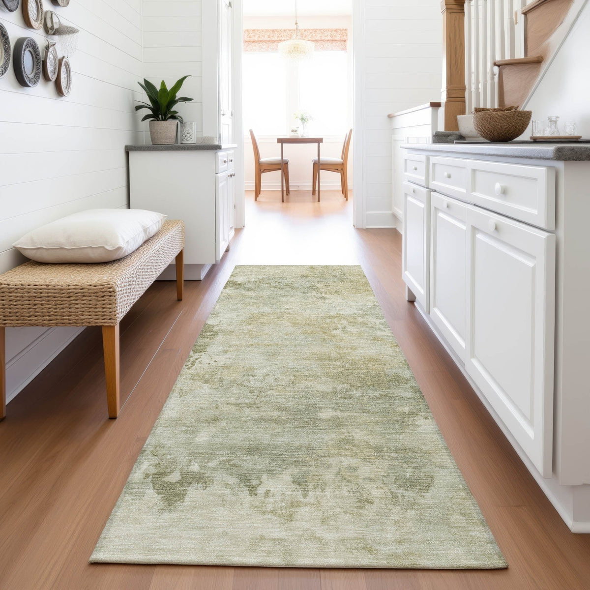 Addison Chantille ACN2073 Abstract Machine Made Transitional Sage Rug