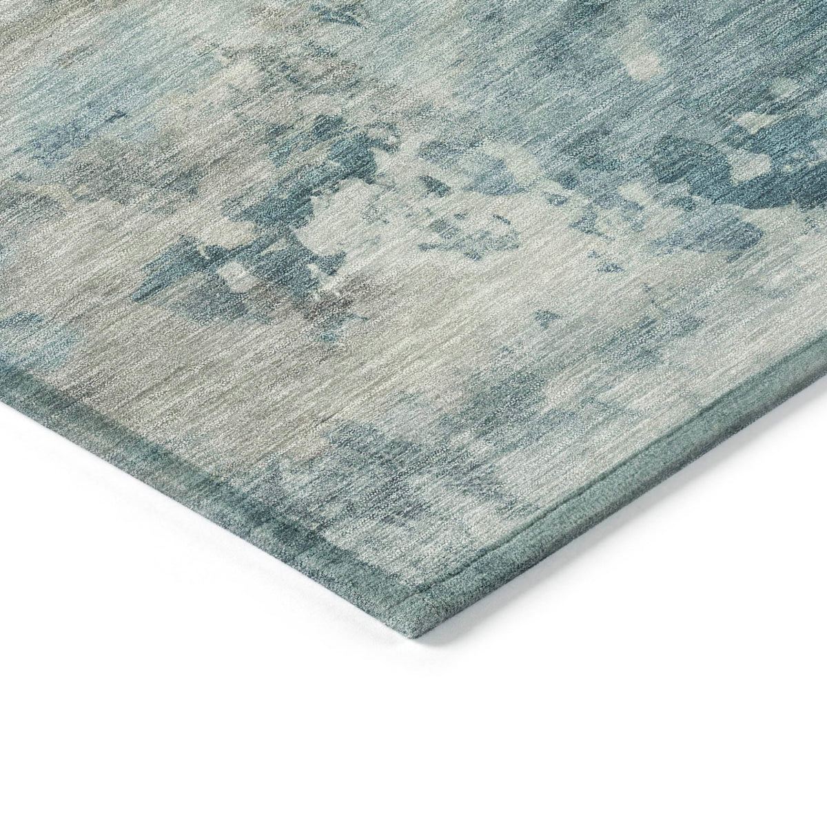 Addison Chantille ACN2073 Abstract Machine Made Transitional Teal Rug