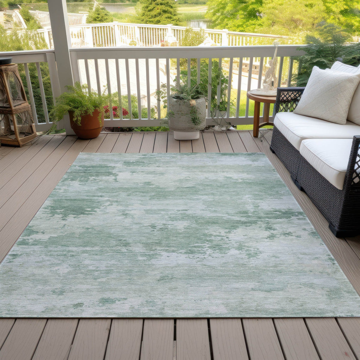 Addison Chantille ACN2075 Abstract Machine Made Transitional Mint Rug