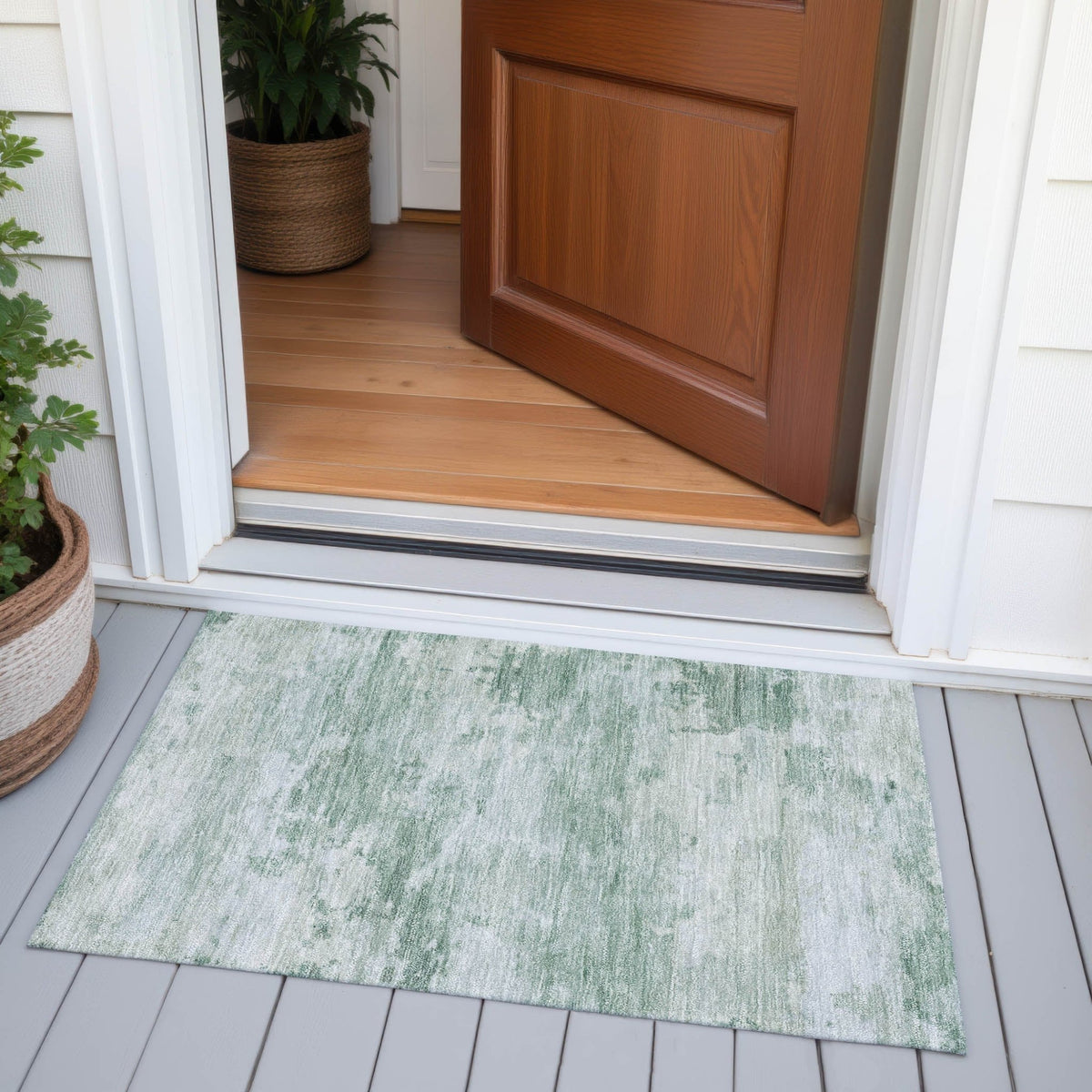 Addison Chantille ACN2075 Abstract Machine Made Transitional Mint Rug