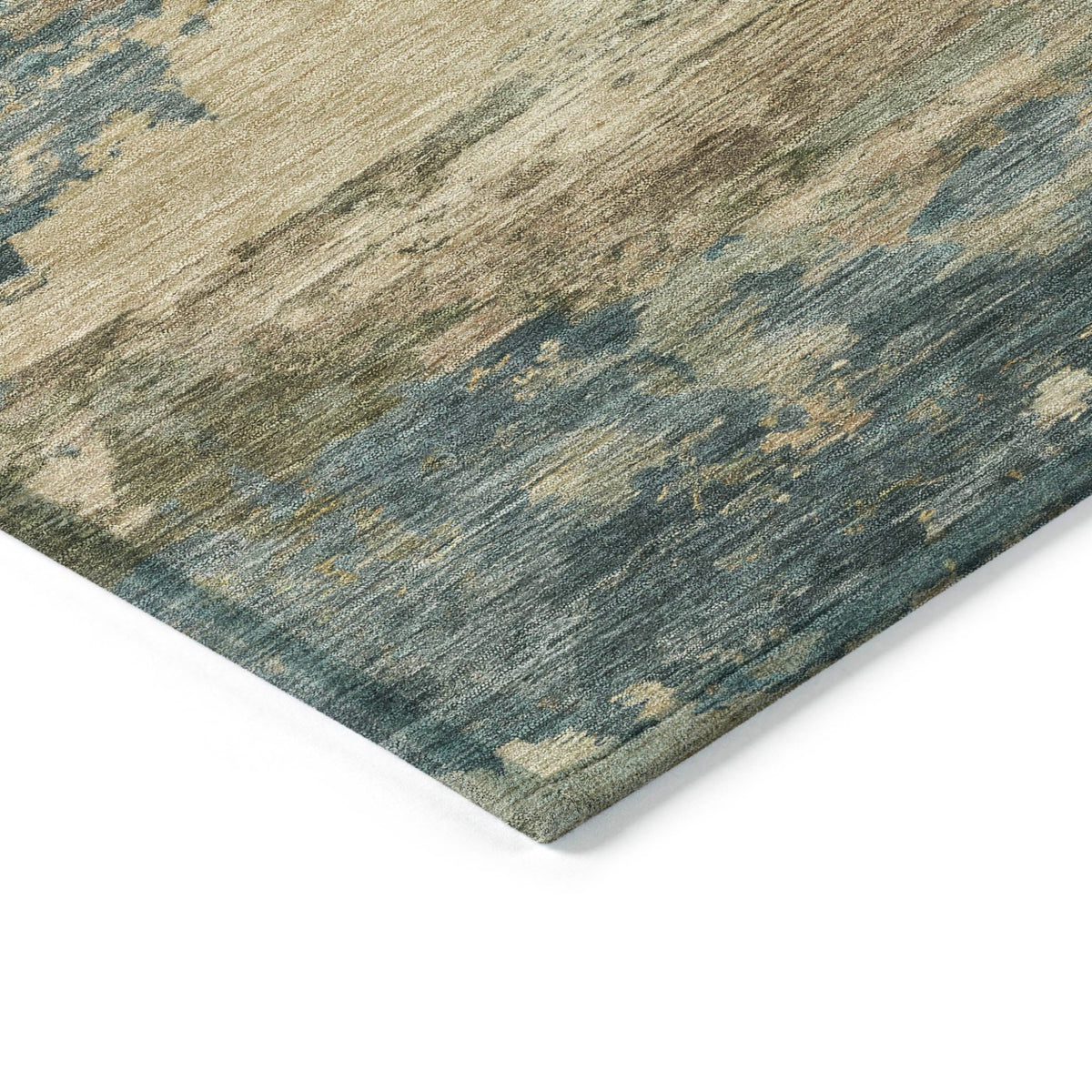 Addison Chantille ACN2075 Abstract Machine Made Transitional Teal Rug