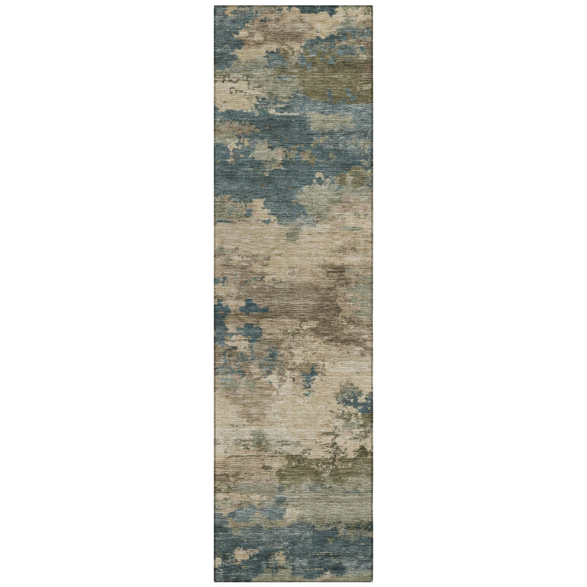 Addison Chantille ACN2075 Abstract Machine Made Transitional Teal Rug