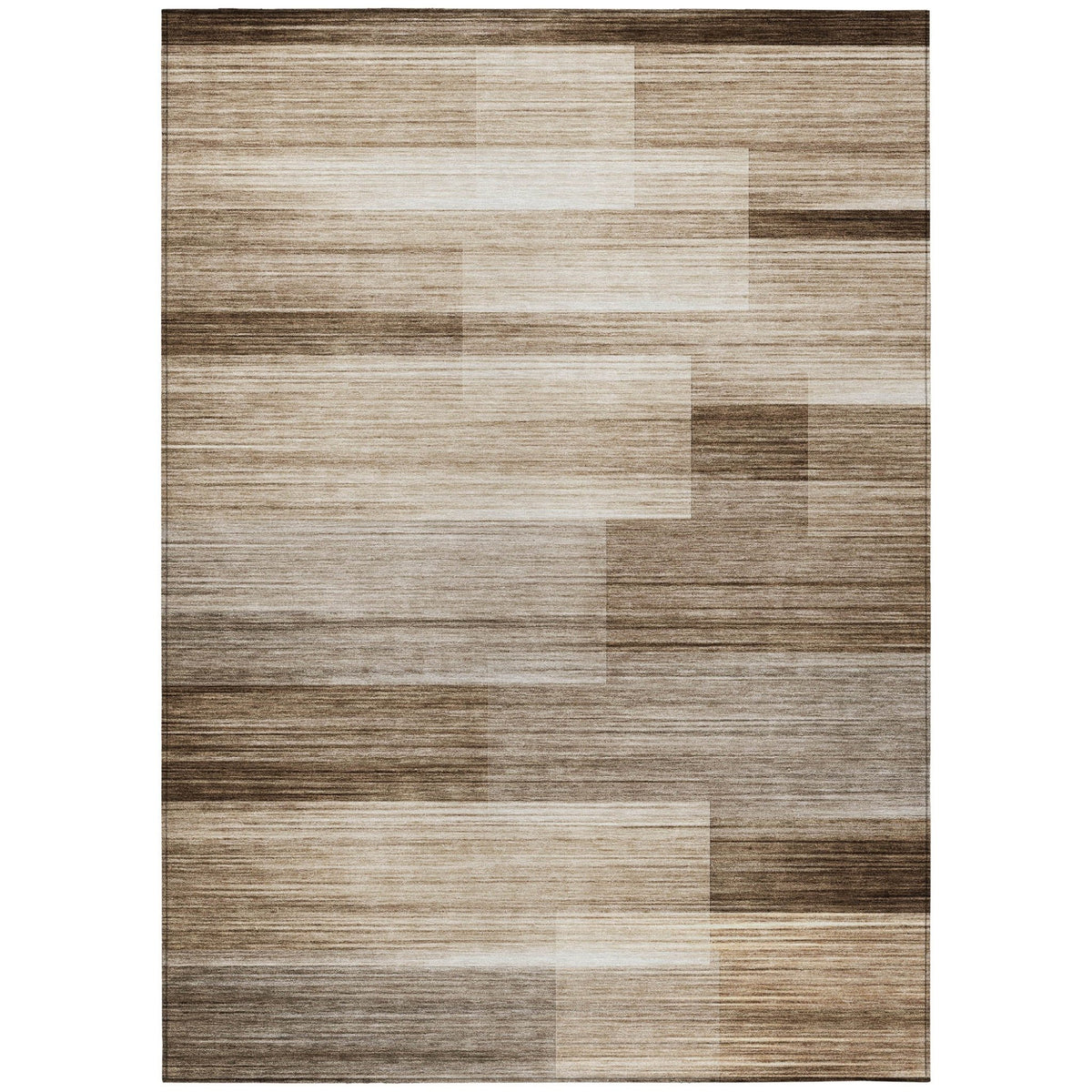 Addison Chantille ACN2082 Stripes Machine Made Transitional Brown Rug