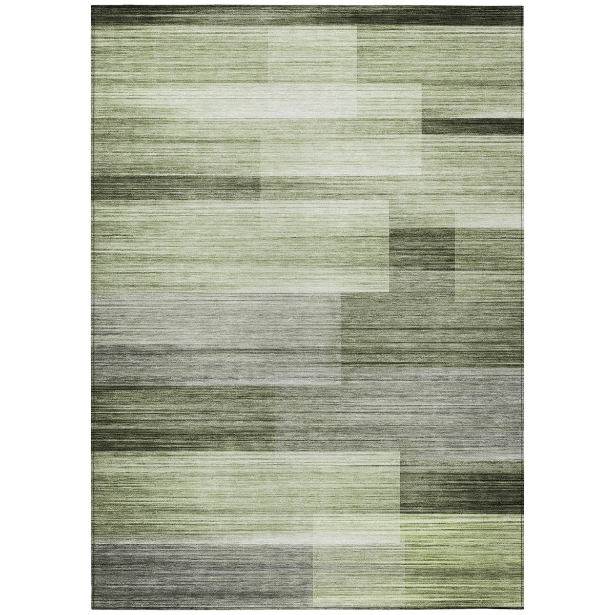 Addison Chantille ACN2082 Stripes Machine Made Transitional Green Rug