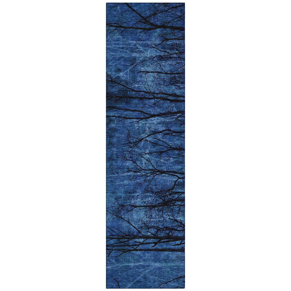 Addison Chantille ACN2083 Floral Machine Made Transitional Blue Rug
