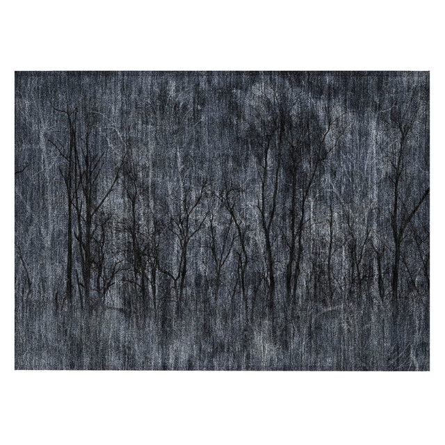 Addison Chantille ACN2083 Floral Machine Made Transitional Charcoal Rug