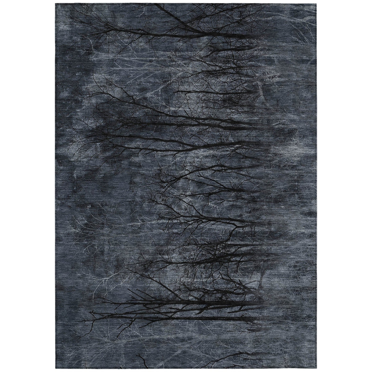 Addison Chantille ACN2083 Floral Machine Made Transitional Charcoal Rug