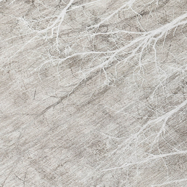 Addison Chantille ACN2083 Floral Machine Made Transitional Silver Rug