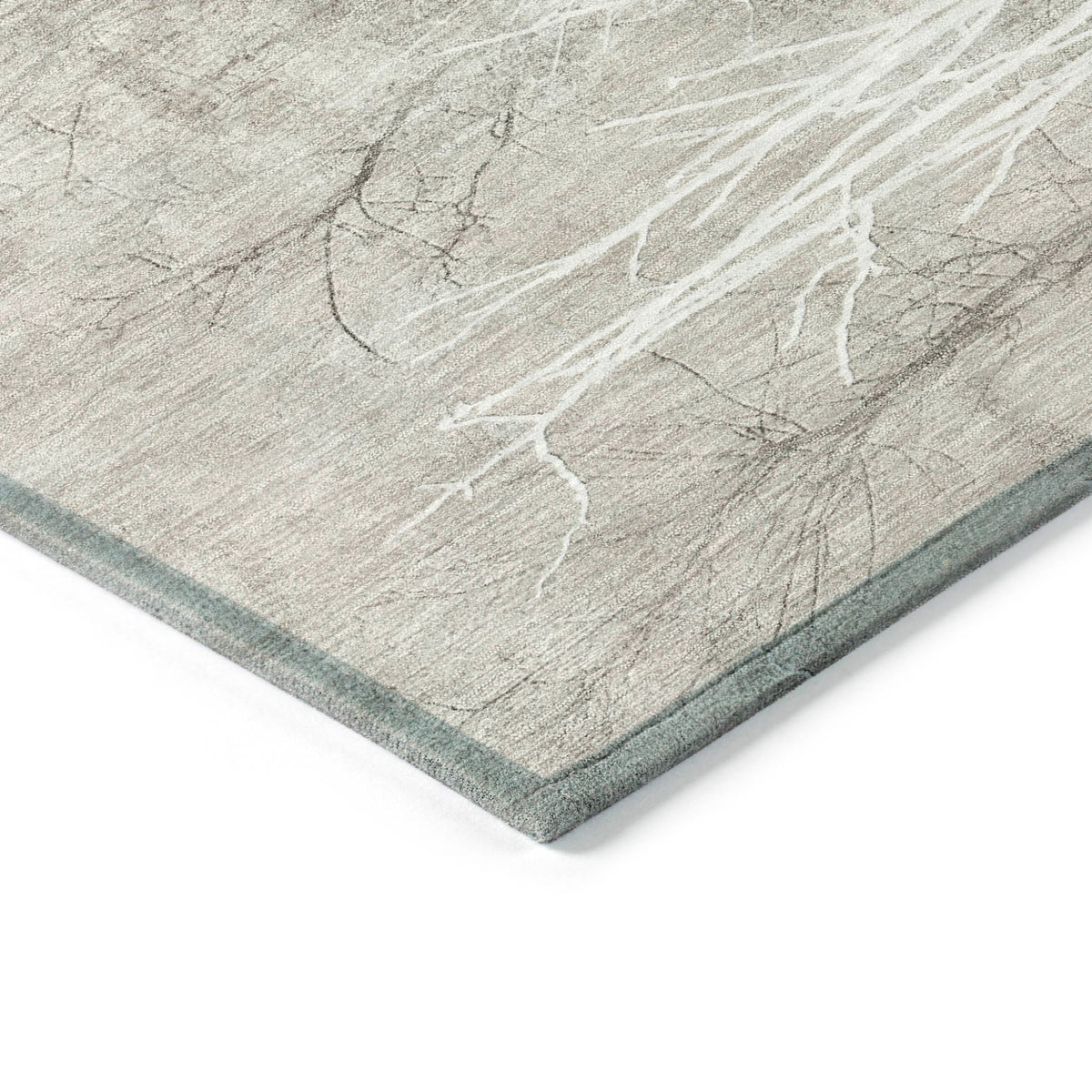 Addison Chantille ACN2083 Floral Machine Made Transitional Silver Rug
