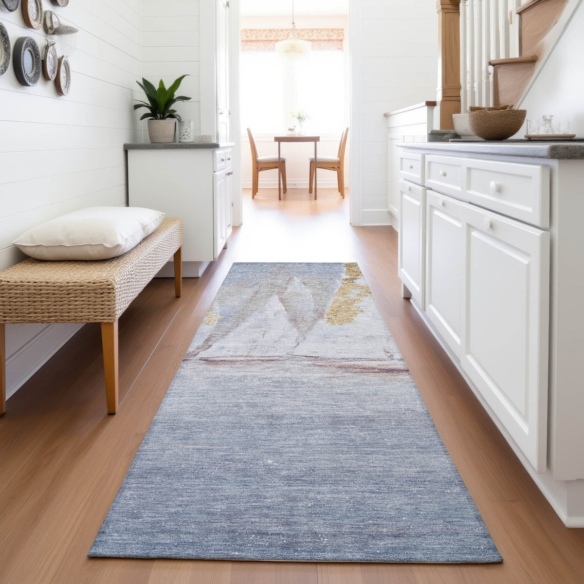 Addison Chantille ACN2084 Coastal Machine Made Transitional Blue Rug