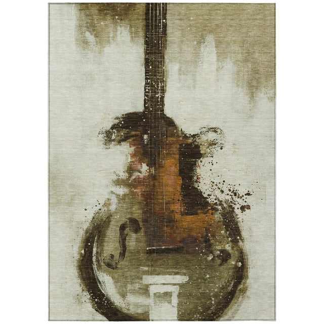 Addison Chantille ACN2091 Music Machine Made Transitional Brown Rug