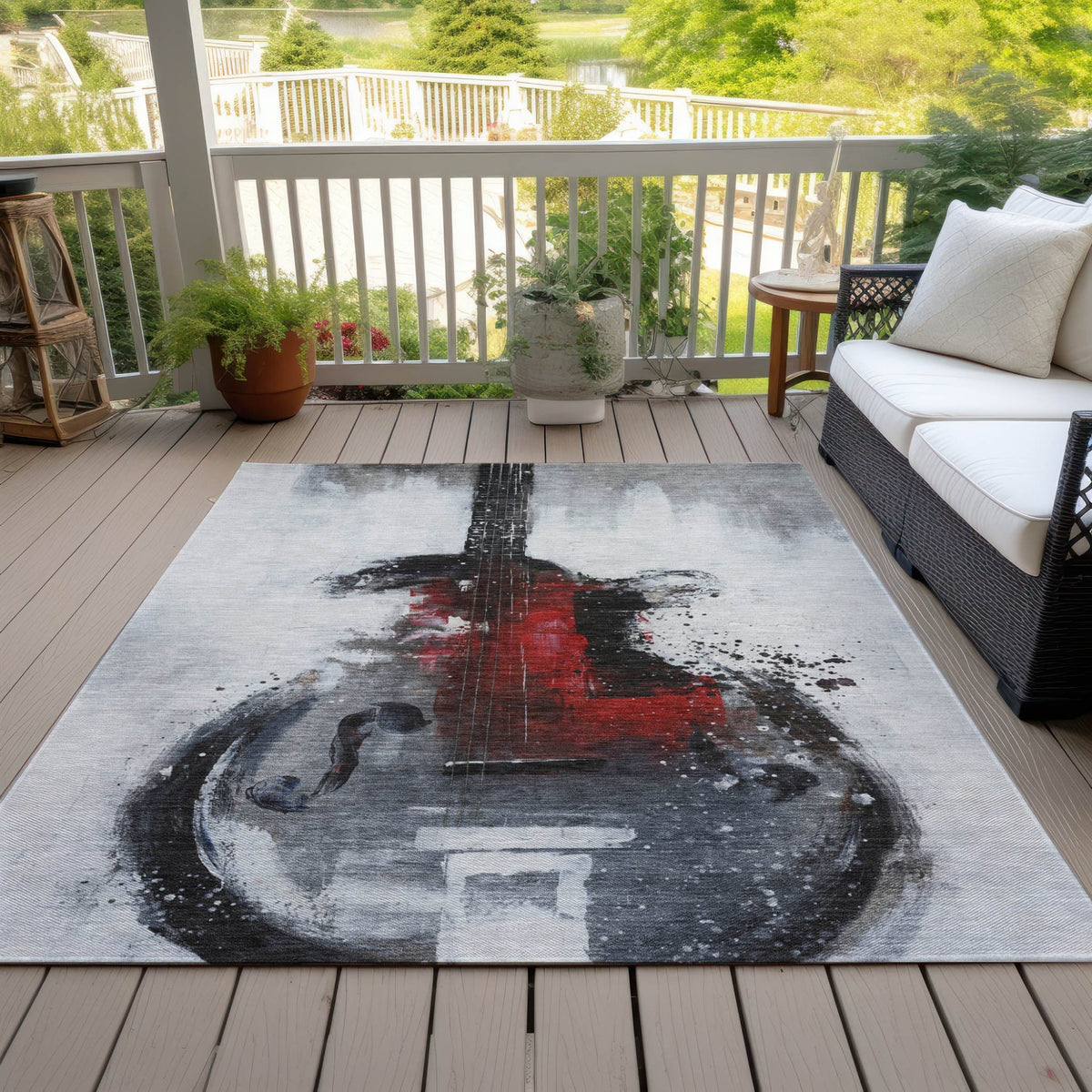 Addison Chantille ACN2091 Music Machine Made Transitional Gray Rug