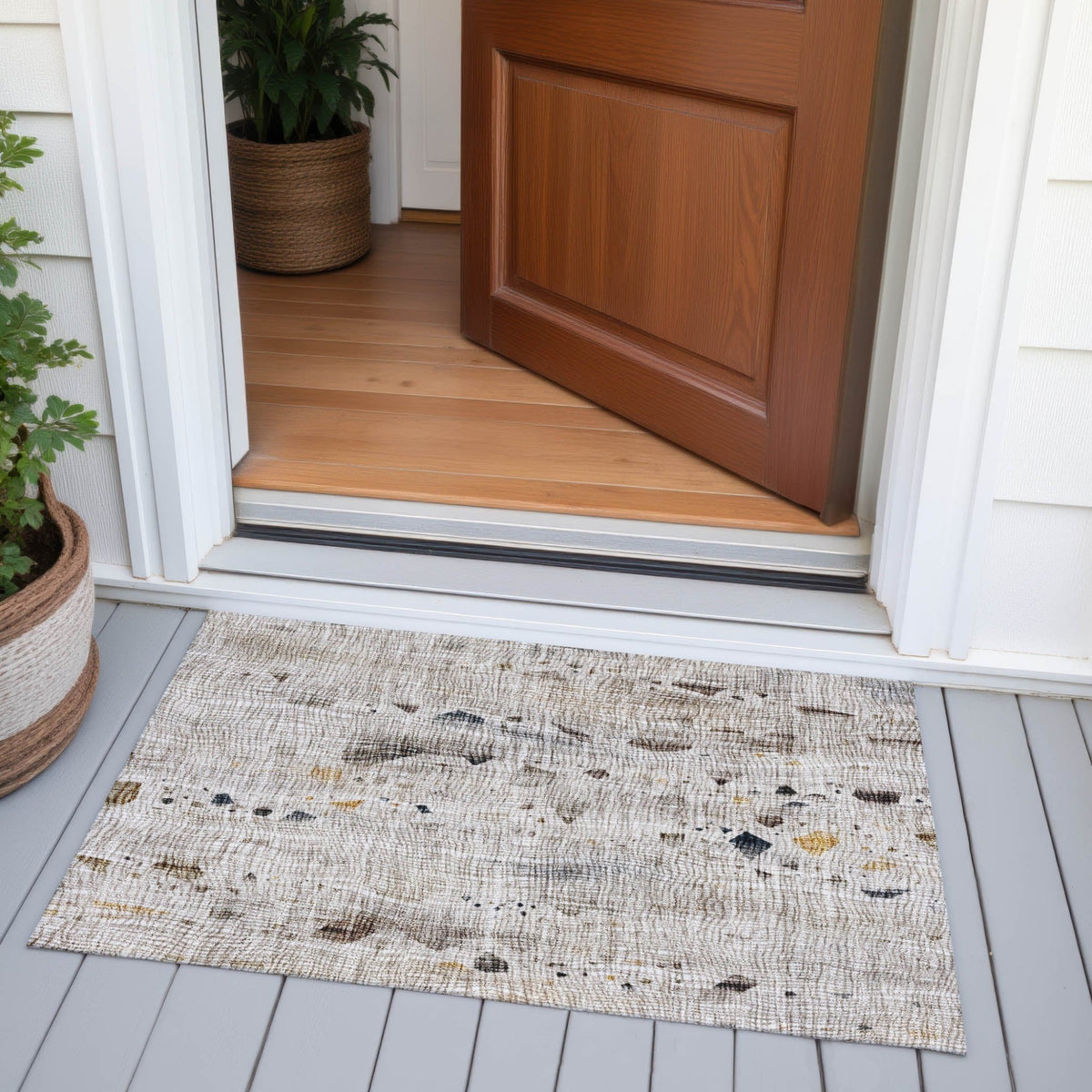 Addison Chantille ACN2092 Abstract Machine Made Transitional Linen Rug
