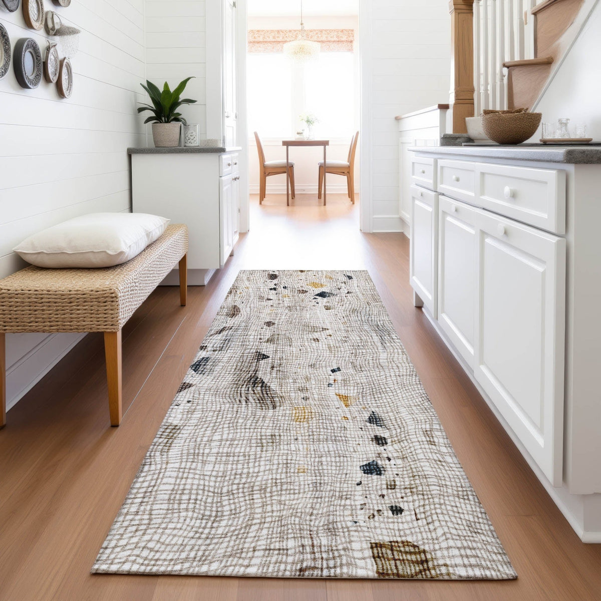 Addison Chantille ACN2092 Abstract Machine Made Transitional Linen Rug
