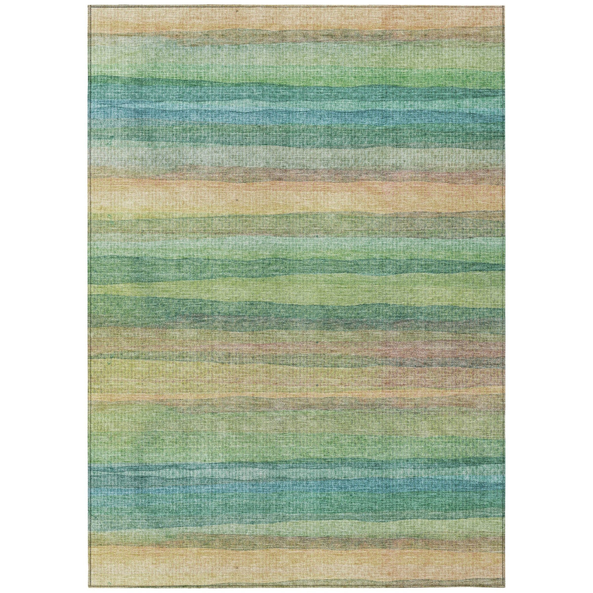 Addison Chantille ACN2093 Stripes Machine Made Transitional Aloe Rug