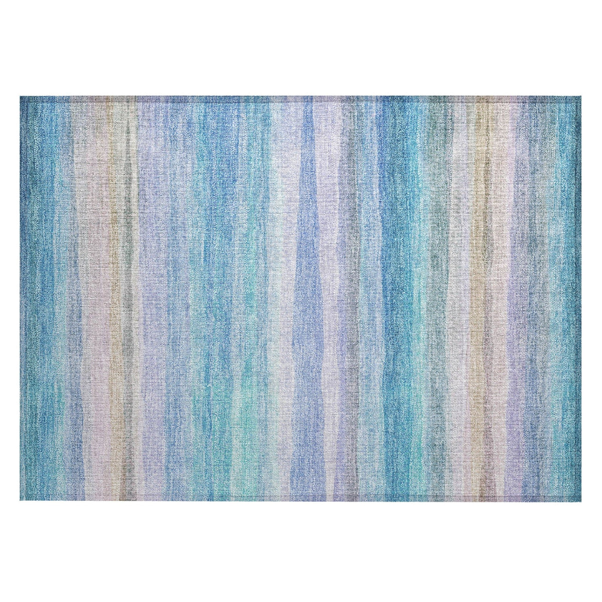 Addison Chantille ACN2093 Stripes Machine Made Transitional Aqua Rug
