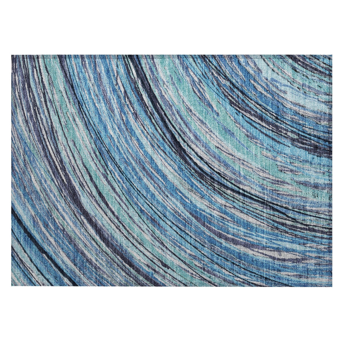 Addison Chantille ACN2094 Swirls Machine Made Transitional Blue Rug