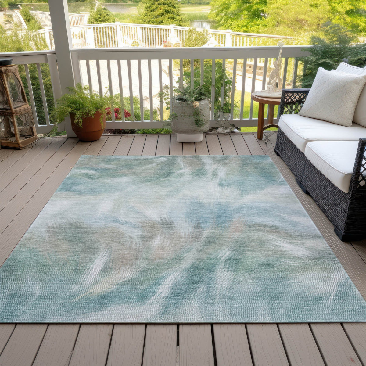 Addison Chantille ACN2096 Abstract Machine Made Transitional Sky Rug