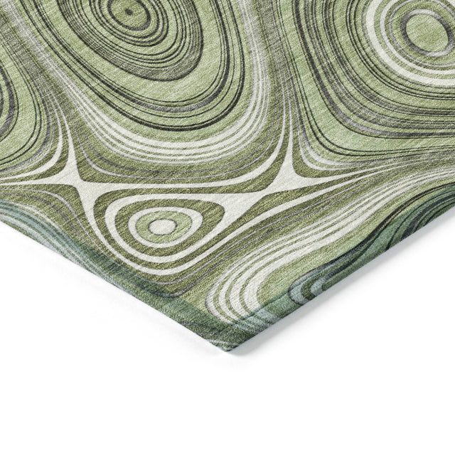 Addison Chantille ACN2097 Geometric Machine Made Transitional Aloe Rug