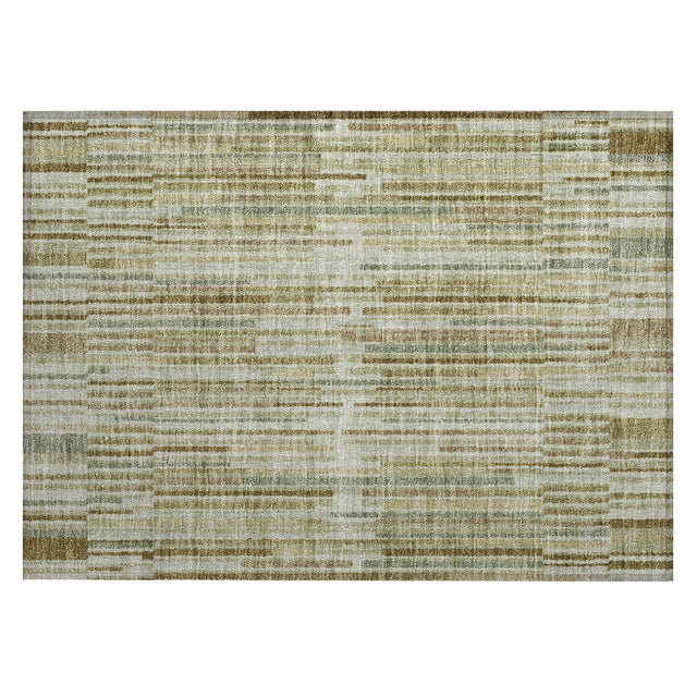 Addison Chantille ACN2102 Stripes Machine Made Transitional Khaki Rug