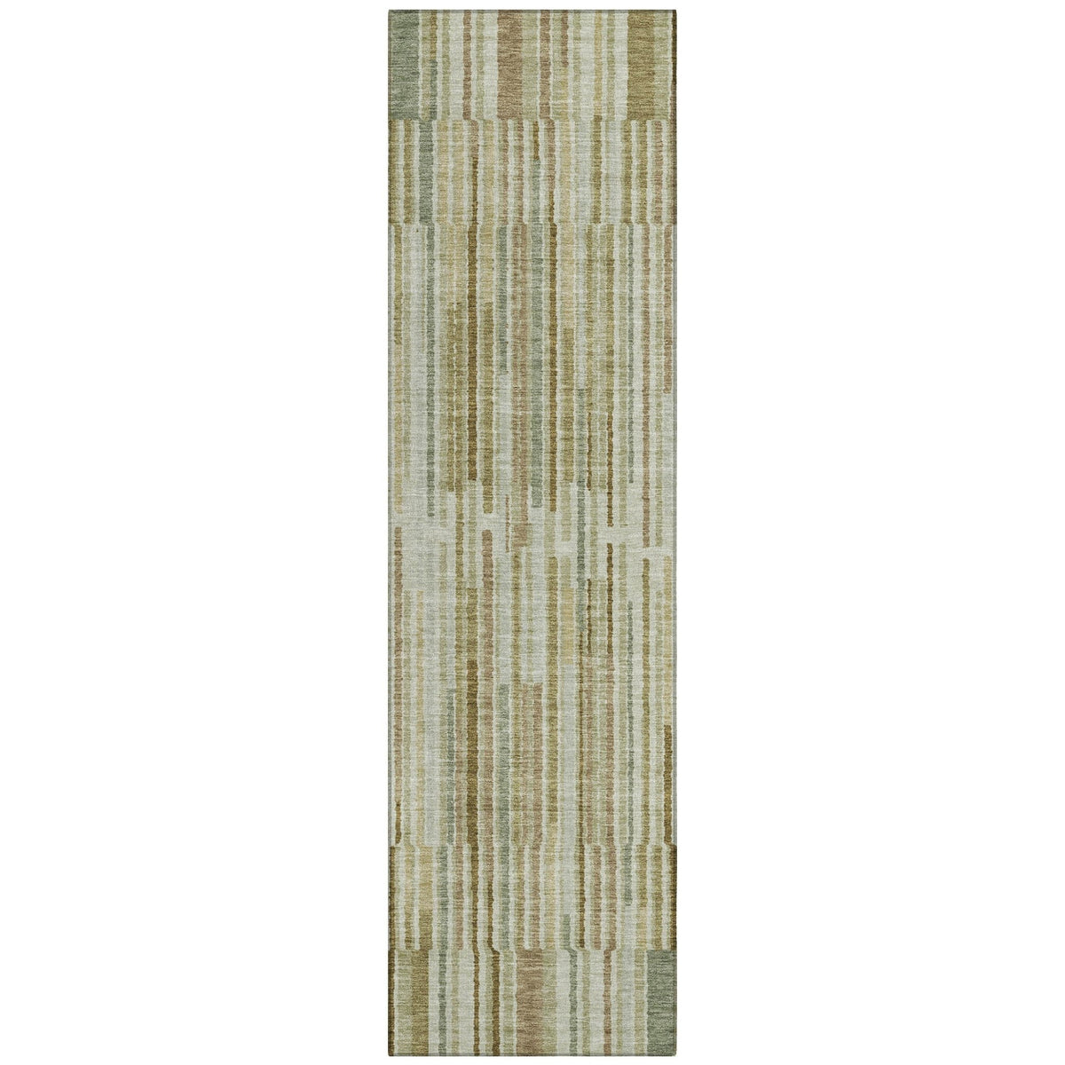 Addison Chantille ACN2102 Stripes Machine Made Transitional Khaki Rug