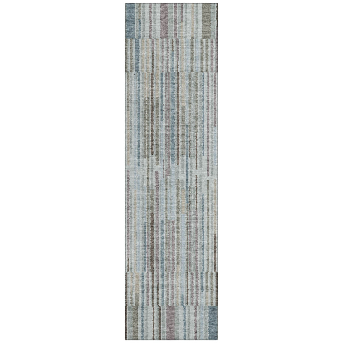 Addison Chantille ACN2102 Stripes Machine Made Transitional Teal Rug