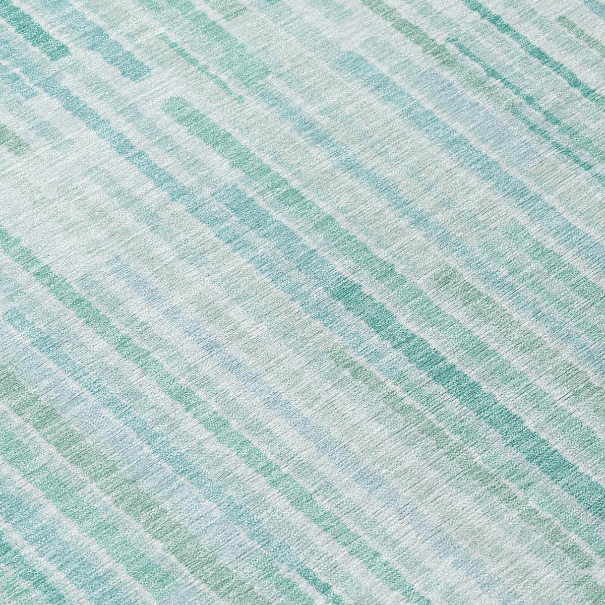 Addison Chantille ACN2102 Stripes Machine Made Transitional Turquoise Rug