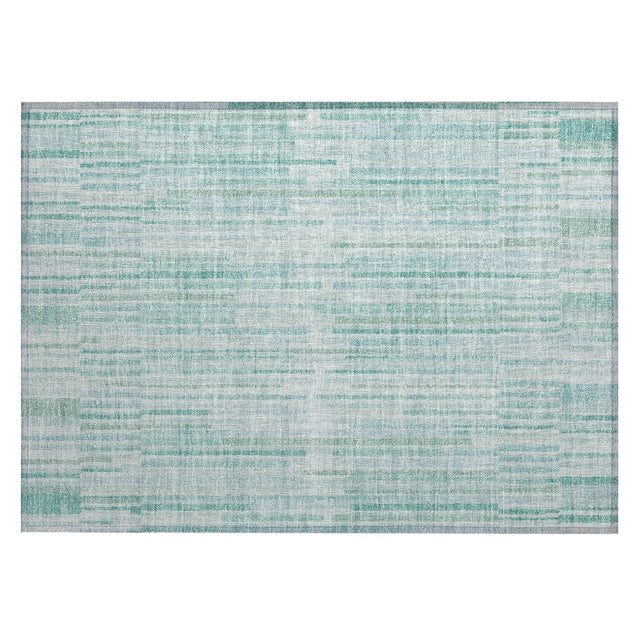 Addison Chantille ACN2102 Stripes Machine Made Transitional Turquoise Rug