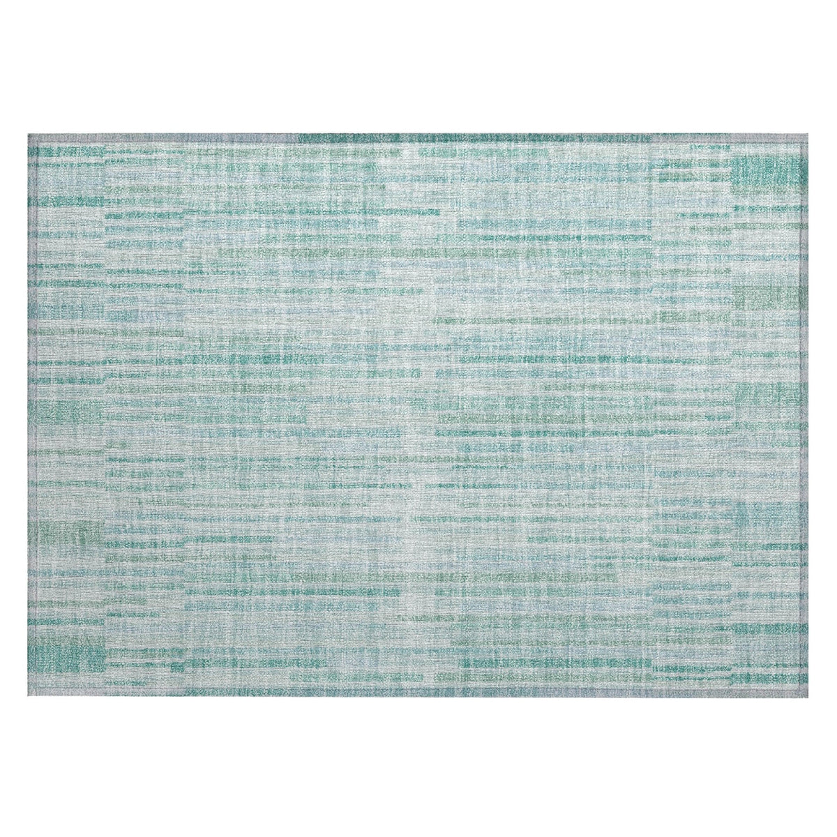 Addison Chantille ACN2102 Stripes Machine Made Transitional Turquoise Rug