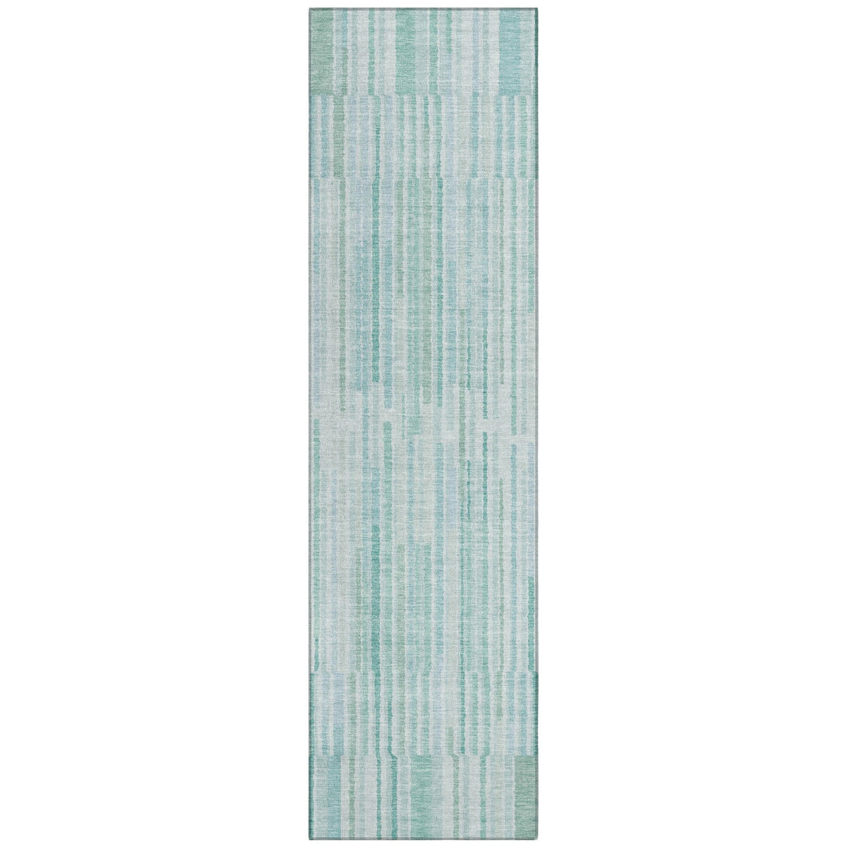 Addison Chantille ACN2102 Stripes Machine Made Transitional Turquoise Rug