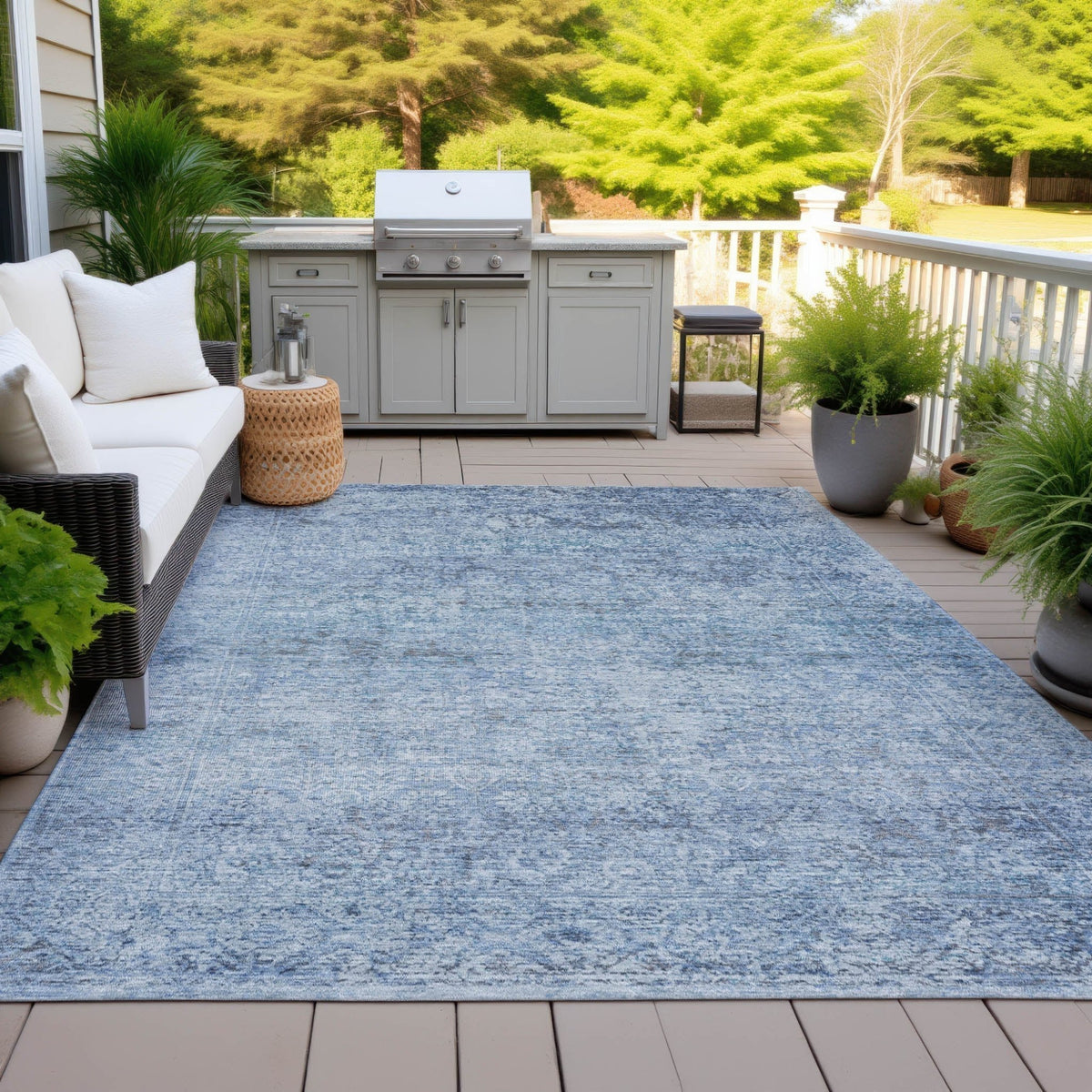 Addison Chantille ACN2103 Global Machine Made Traditional Blue Rug