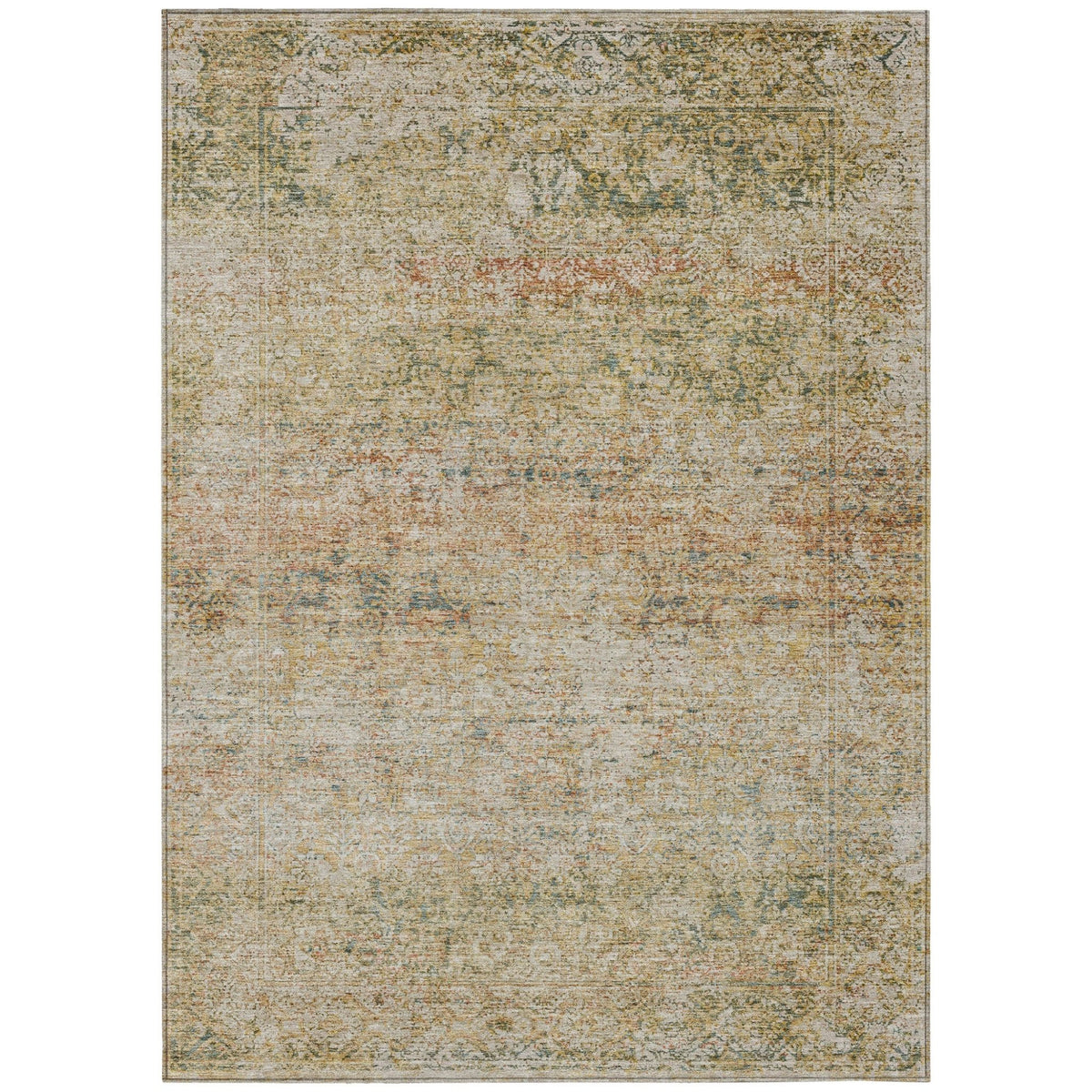 Addison Chantille ACN2103 Global Machine Made Traditional Gold Rug